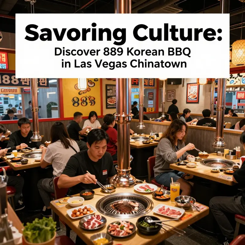 Diners savoring the immersive experience at 888 Korean BBQ in Las Vegas Chinatown.