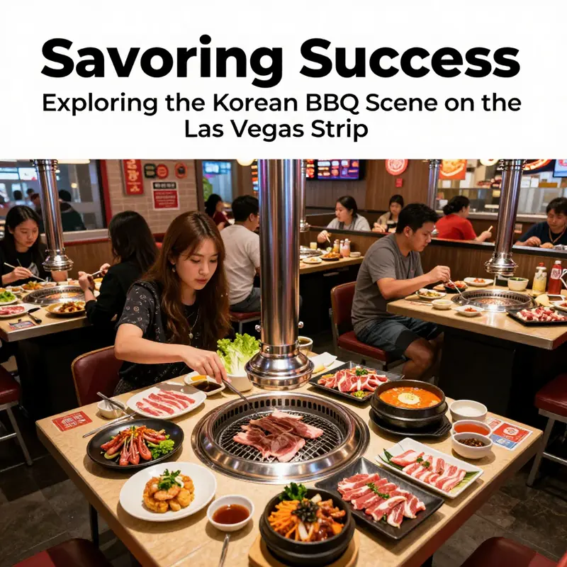 The lively atmosphere at 888 Korean BBQ captures the essence of dining on the Las Vegas Strip.