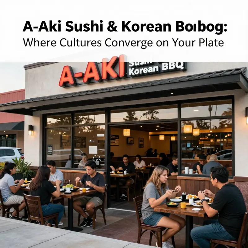 A snapshot of the culinary delights at A-Aki Sushi & Korean BBQ, showcasing its fusion menu.