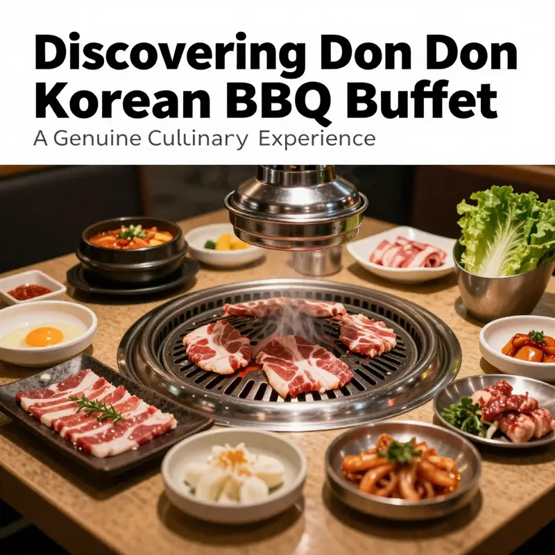 A delightful spread of Korean BBQ featuring grilled meats and classic side dishes showcases authentic experiences offered at Don Don.