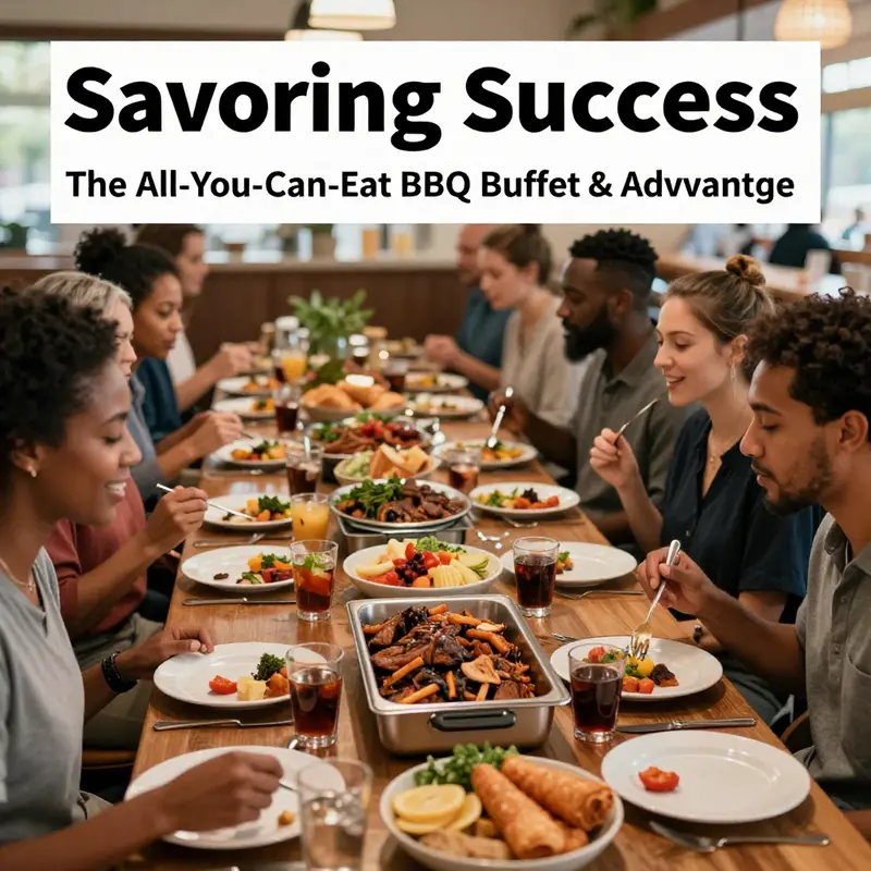 A flavorful assortment of meats and accompaniments highlights the diverse offerings of an All-You-Can-Eat BBQ Buffet.