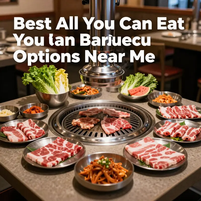 A vibrant array of delectable options highlighting the best AYCE Korean BBQ offerings.