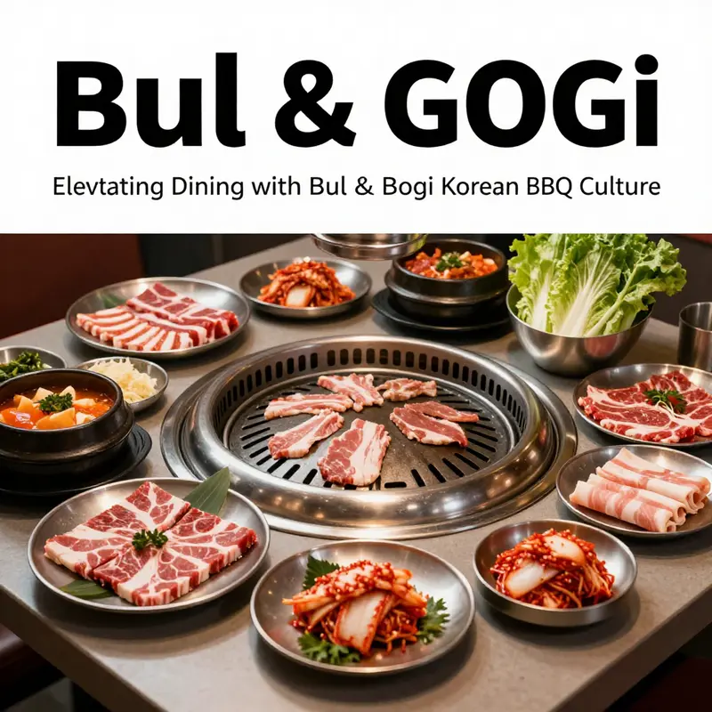 The lively atmosphere of Bul & Gogi Korean BBQ, where diners enjoy a hands-on grilling experience.