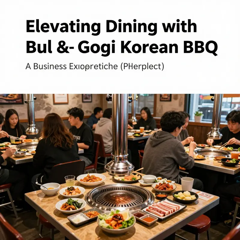 The lively atmosphere of Bul & Gogi Korean BBQ, where diners enjoy a hands-on grilling experience.