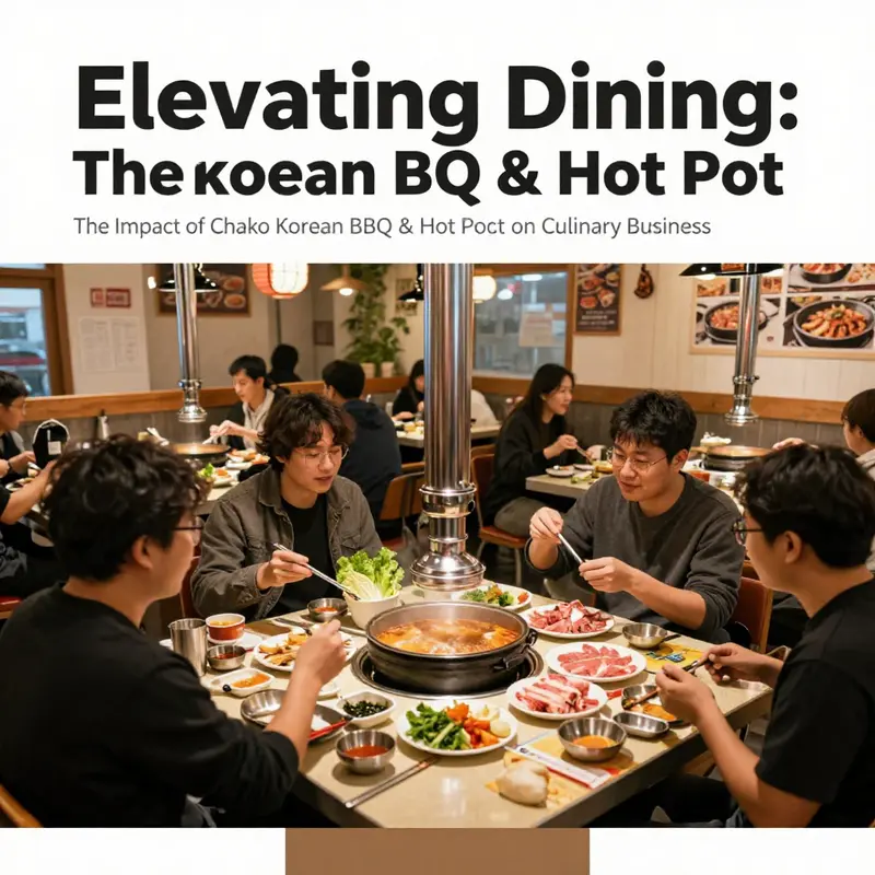 Diners engage in a lively communal dining experience at Chako, enjoying high-quality meats and fresh ingredients.