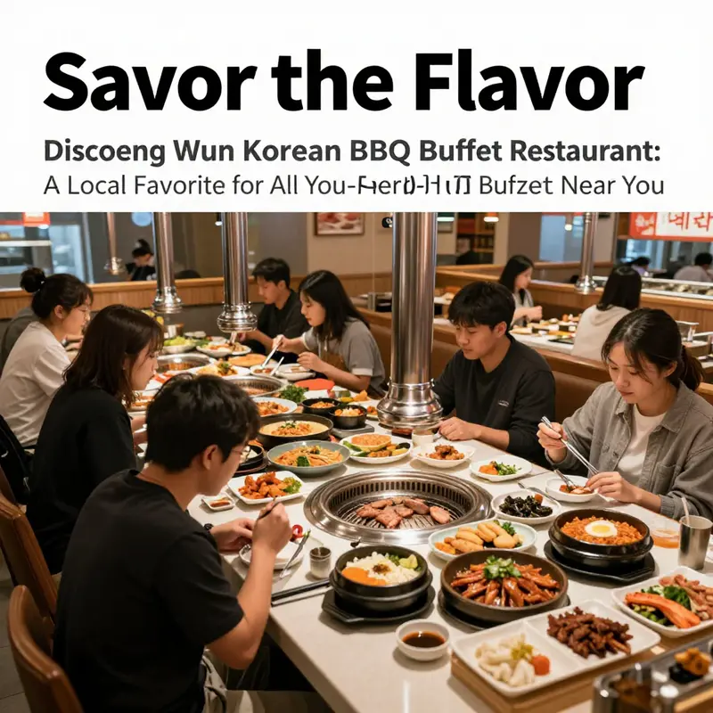 Enjoying a lively buffet atmosphere at Choeng Wun Restaurant, featuring endless Korean cuisine.