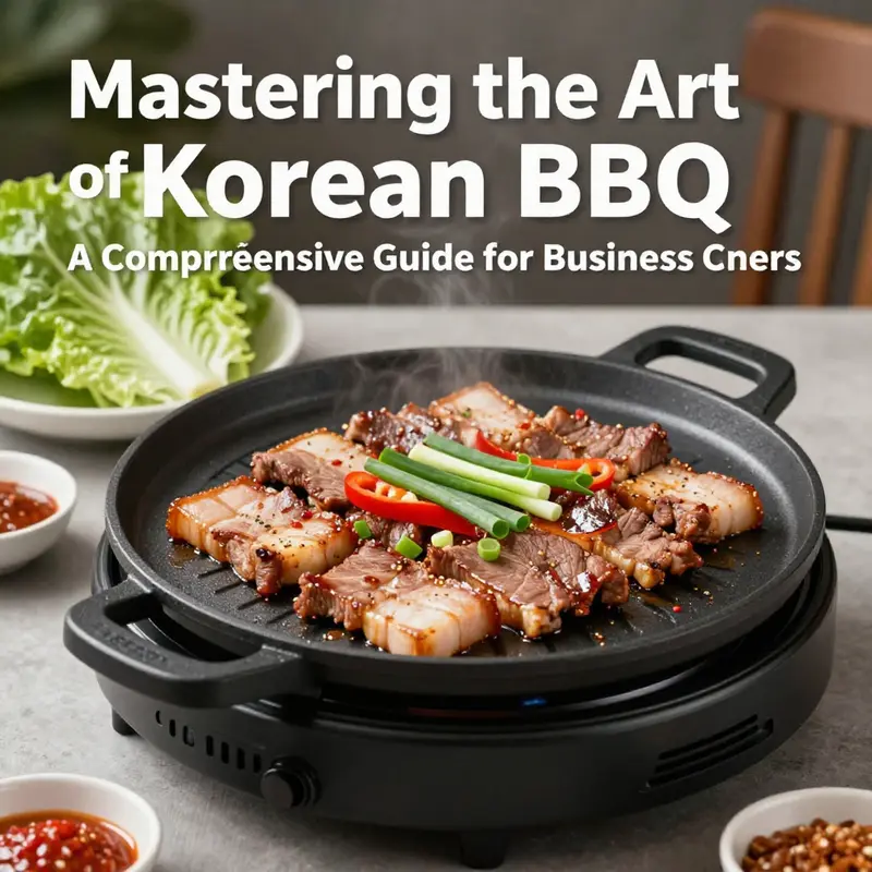 Fresh ingredients and various meat options essential for Korean BBQ.