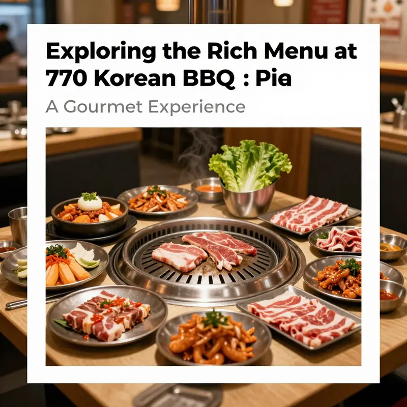 A diverse assortment of Korean BBQ dishes beautifully arranged, showcasing the restaurant's attention to detail and culinary expertise.