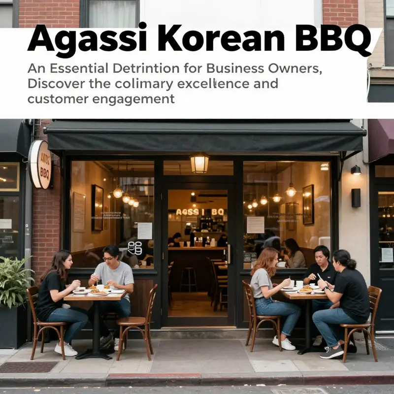 The exterior view of Agassi Korean BBQ showing guests enjoying their dining experience outside.