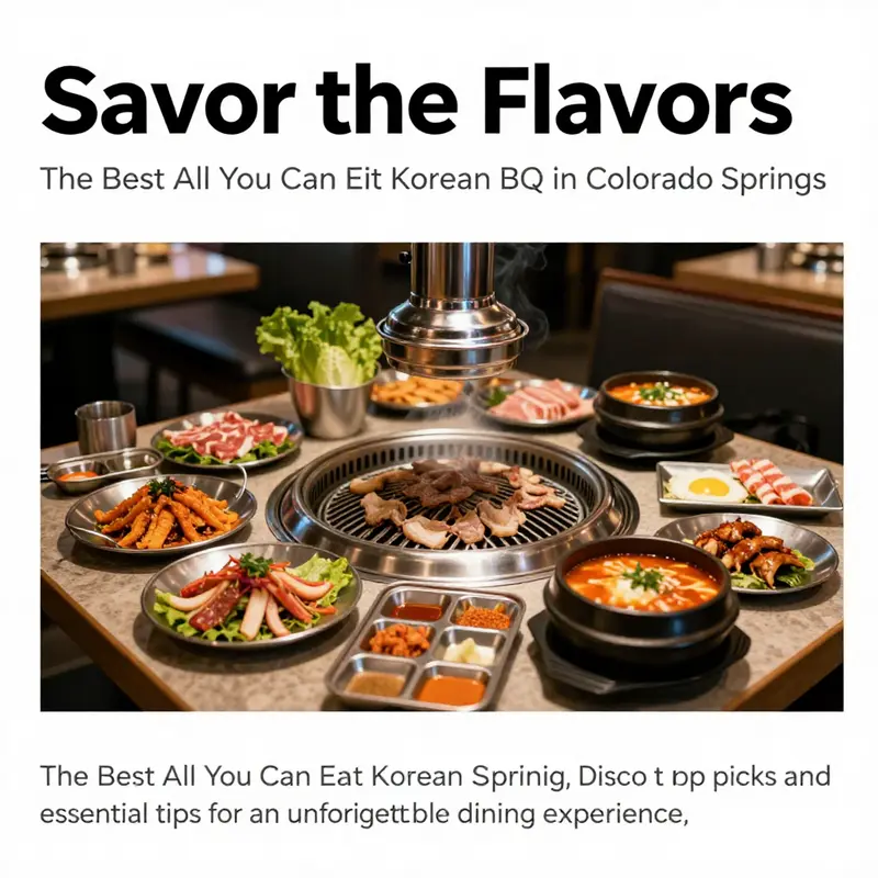 An inviting table set for Korean BBQ featuring fresh ingredients, grilling tools, and a selection of colorful side dishes.