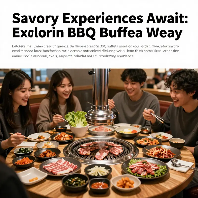 An engaging view of a Korean BBQ restaurant in Federal Way, filled with grilled meats and satisfied diners.
