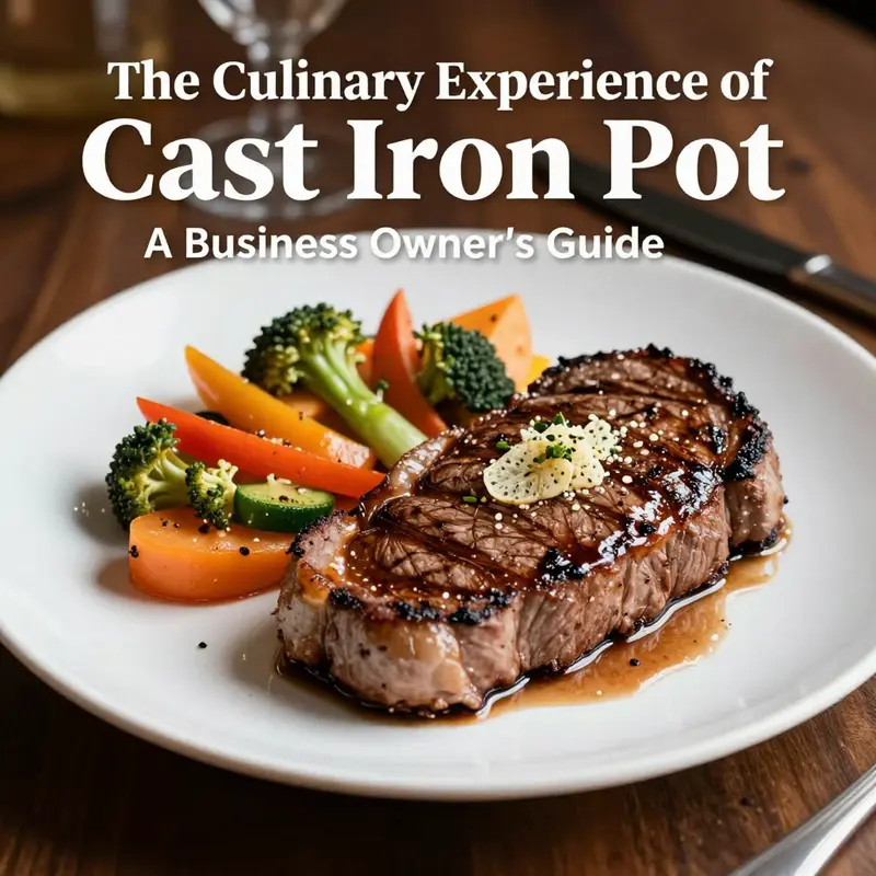 Garlic butter steak, a highlight of the menu at the Cast Iron Pot, renowned for its tenderness and flavor.