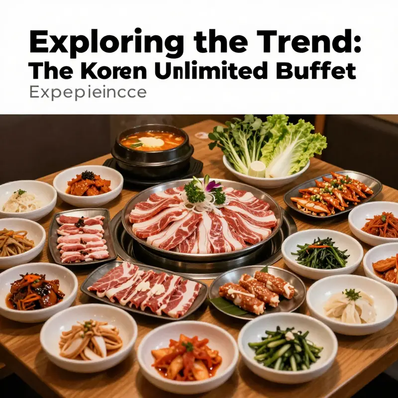 Diners enjoying the immersive experience of a Korean BBQ buffet.