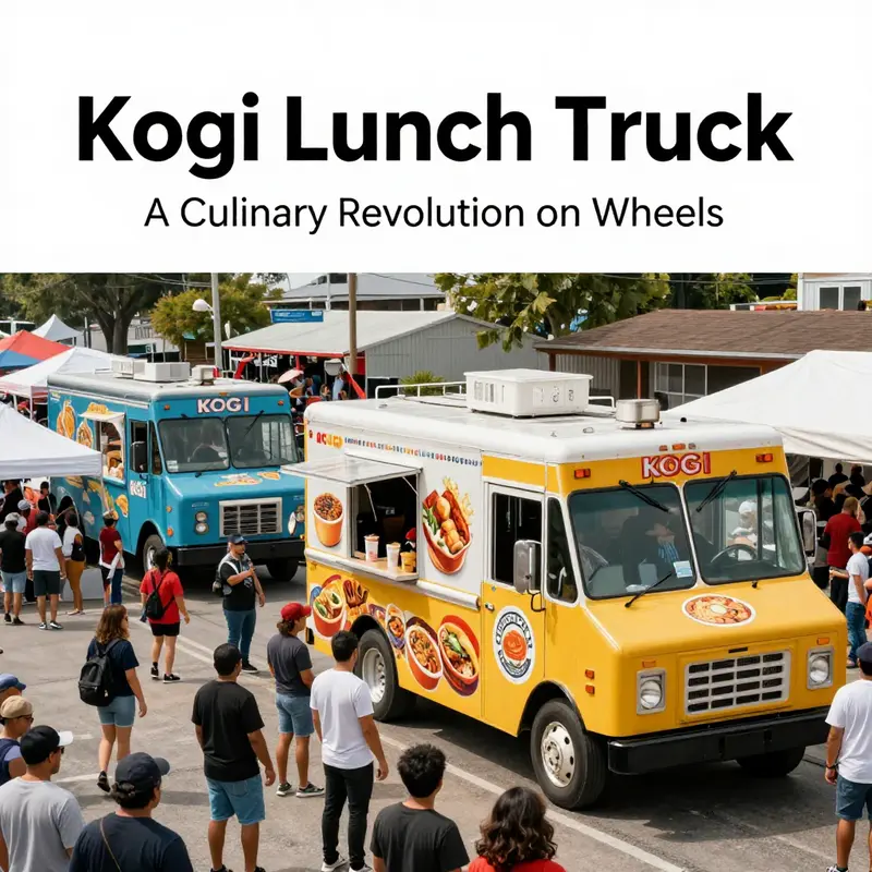 The Kogi Lunch Truck, serving delicious Korean-Mexican fusion tacos to eager customers.