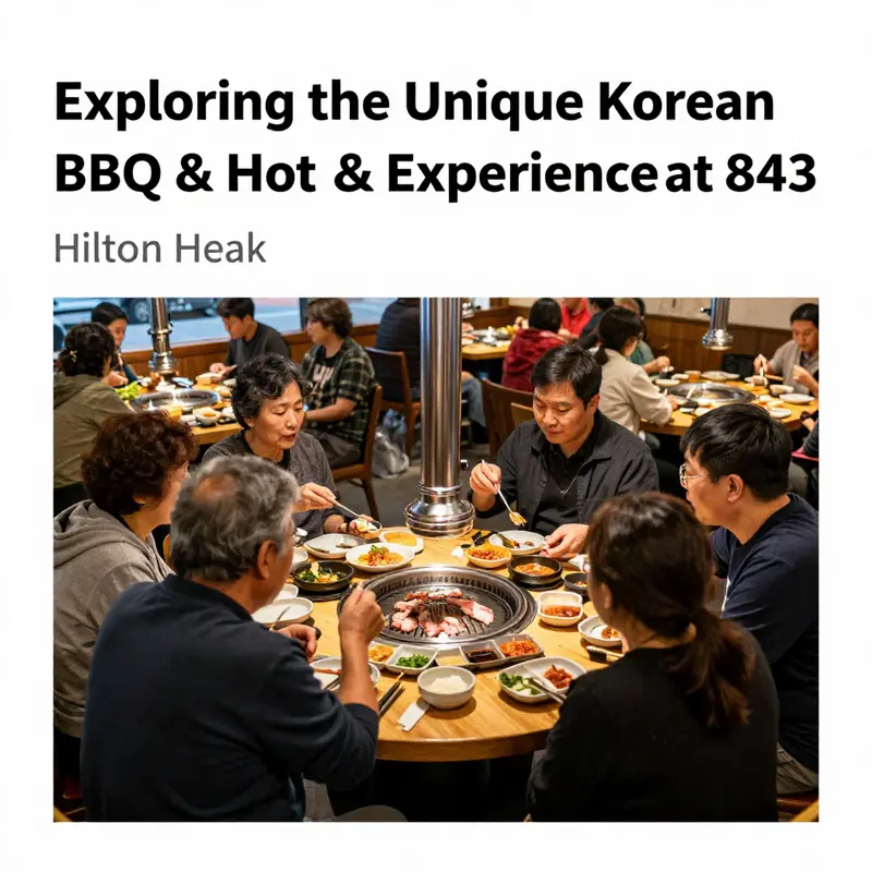 Guests enjoy an interactive dining experience, grilling meats and sharing hot pots at 843 Korean BBQ & Hot Pot.