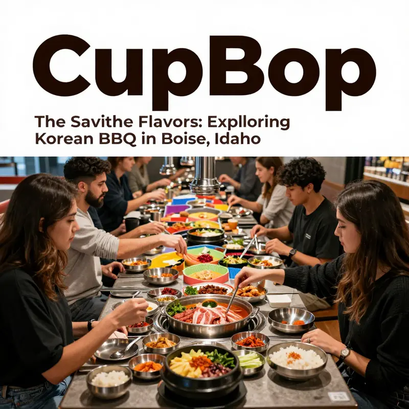 A lively grill-at-the-table dining experience at KPOT in Boise, showcasing Korean BBQ excellence.