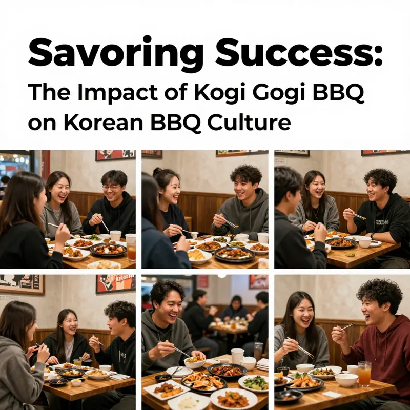 An immersive scene of Korean BBQ showcasing the rich culinary culture at Kogi Gogi BBQ.
