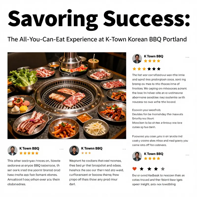 Diners indulging in the all-you-can-eat BBQ experience at K-Town, showcasing the lively atmosphere.