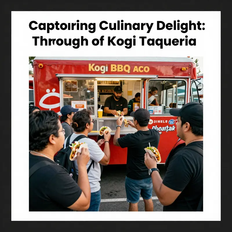 Customers enjoy the lively atmosphere while ordering at Kogi Taqueria’s BBQ Taco Truck.