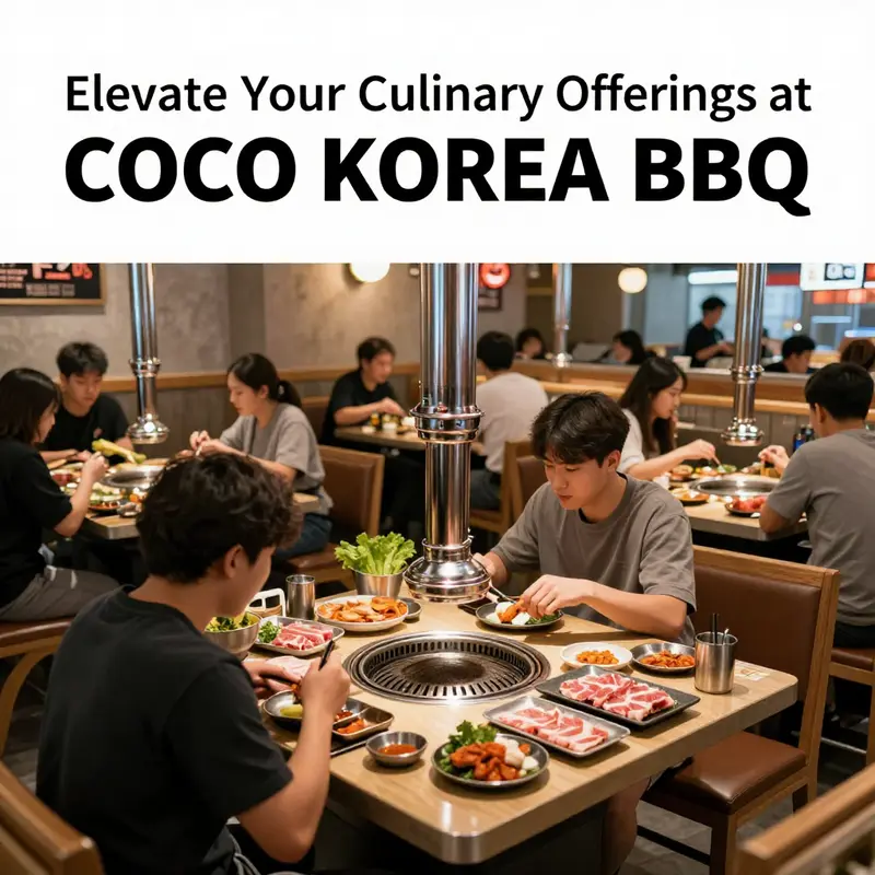 Patrons enjoying a vibrant dining atmosphere at COCO KOREA BBQ, highlighting the modern setting and communal dining experience.