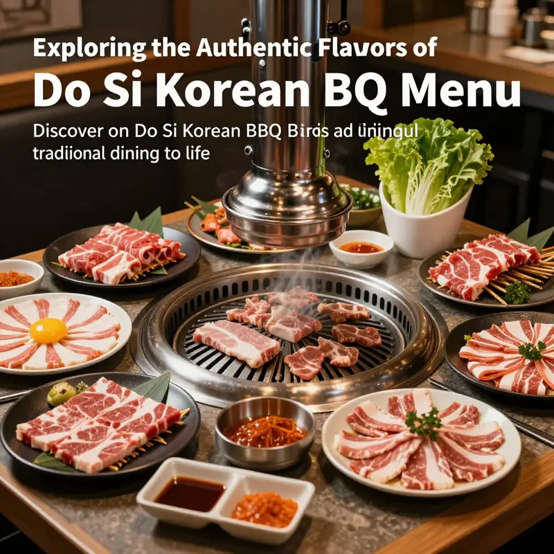 An assortment of Korean BBQ ingredients including meats, vegetables, and sauces arranged for a BBQ feast.