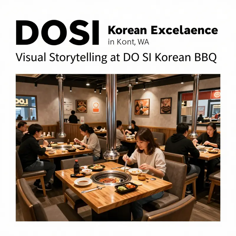 Inviting atmosphere at DO SI Korean BBQ in Kent, where diners experience the charm and comfort of Korean BBQ.