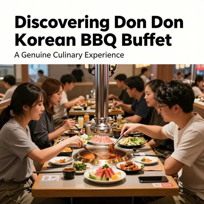 A delightful spread of Korean BBQ featuring grilled meats and classic side dishes showcases authentic experiences offered at Don Don.