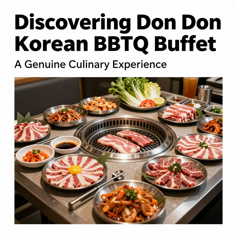 A delightful spread of Korean BBQ featuring grilled meats and classic side dishes showcases authentic experiences offered at Don Don.
