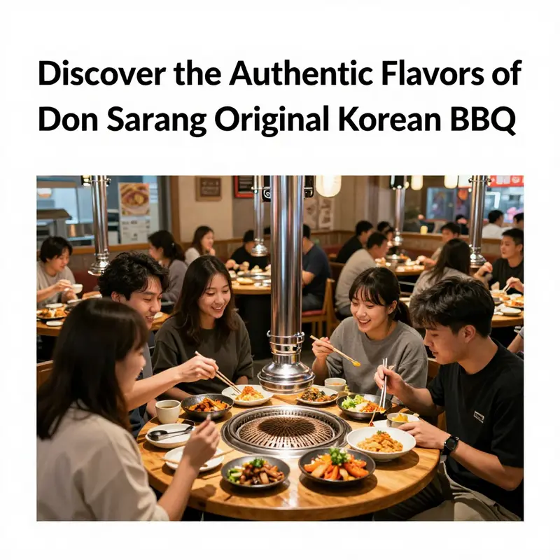 An enticing array of Korean BBQ dishes highlighting the rich menu diversity at Don Sarang.