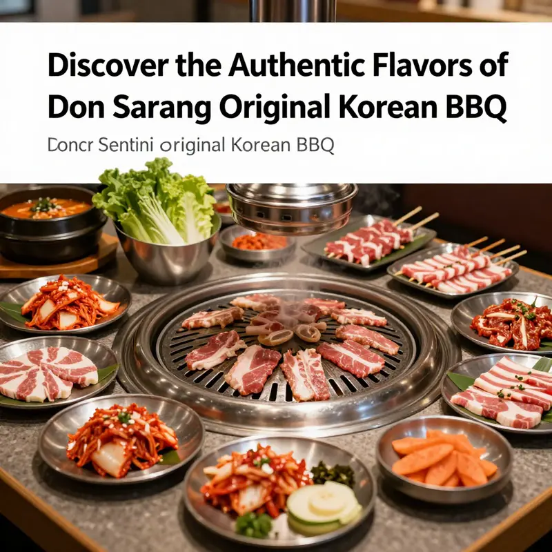 An enticing array of Korean BBQ dishes highlighting the rich menu diversity at Don Sarang.