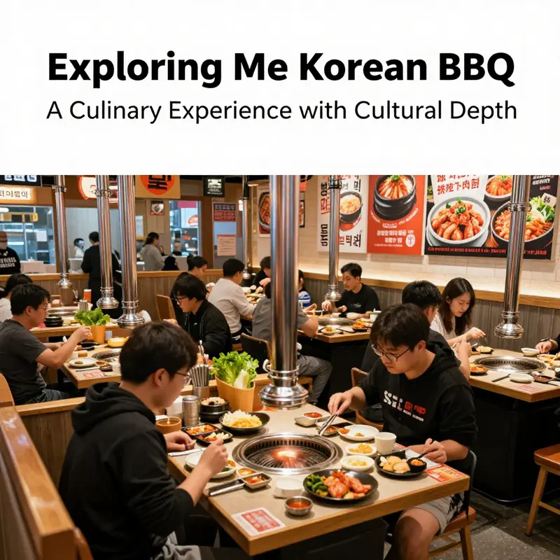 The communal dining experience of Me Korean BBQ, showcasing the vibrant atmosphere and diverse culinary offerings.