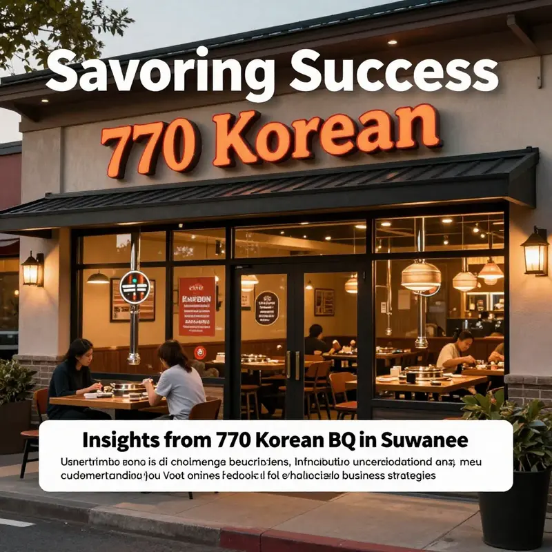 The outside view of 770 Korean BBQ, showcasing its welcoming ambiance and design.
