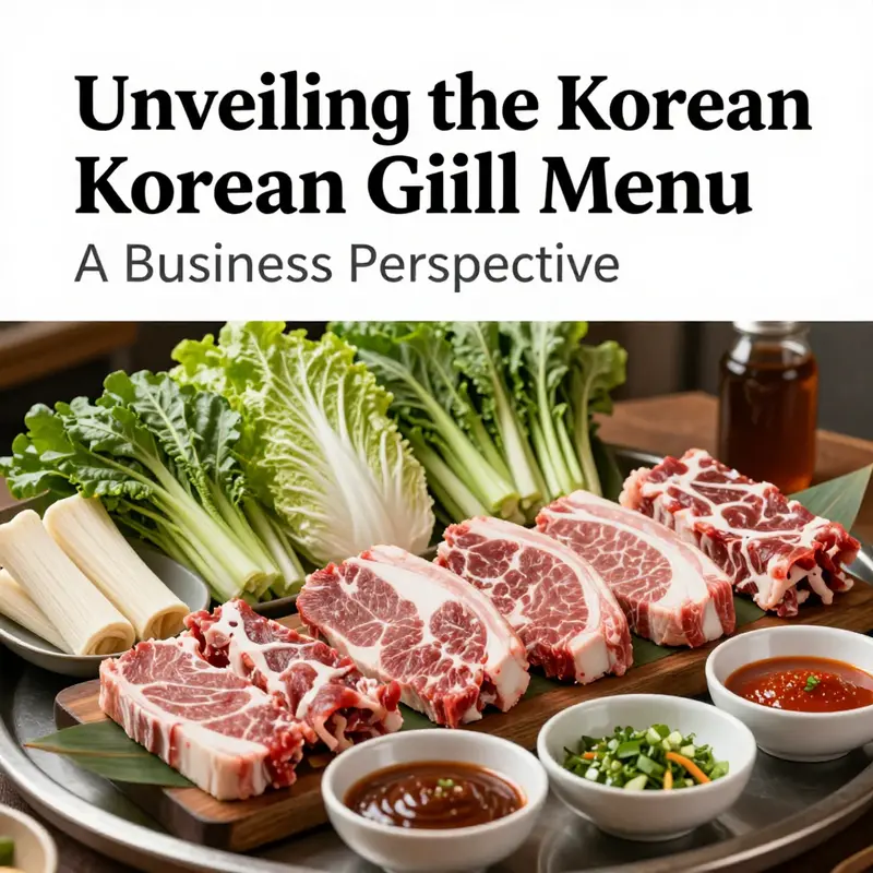 A vibrant spread of dishes from the Korean Grill menu, showcasing the variety of offerings.