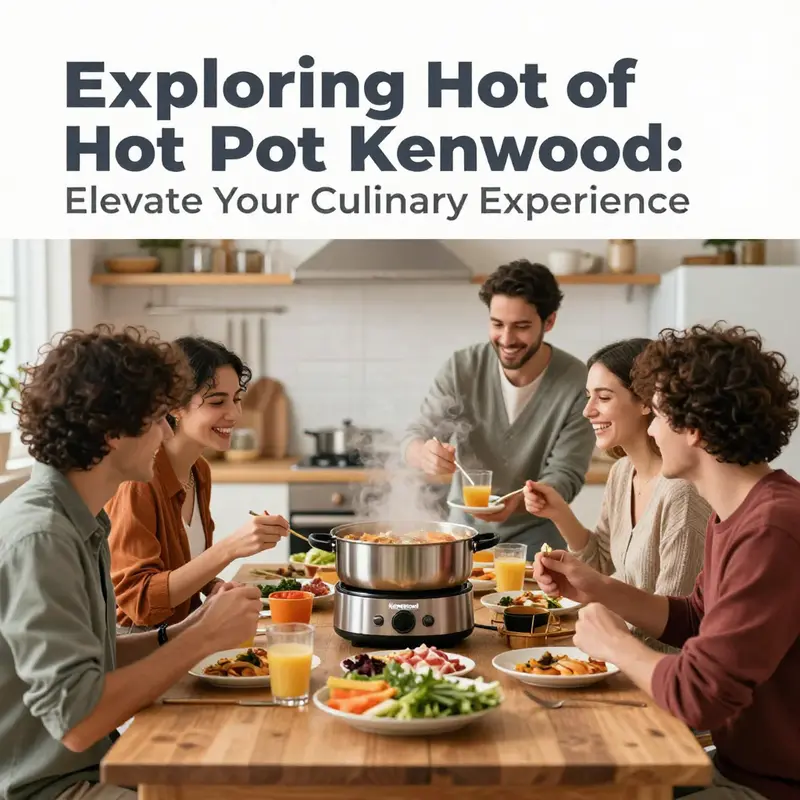 The Kenwood electric cooker designed for versatile cooking, featuring fresh ingredients for a delightful hot pot experience.