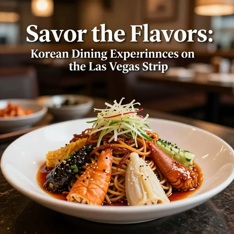 Diners relishing traditional Korean BBQ in a lively Las Vegas setting.