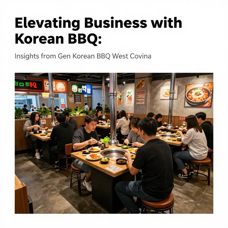 A modern Korean BBQ restaurant with customers enjoying a lively dining experience.