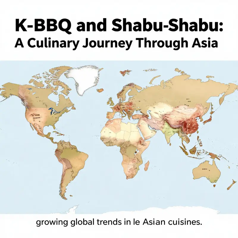 An illustrative comparison of K-BBQ and Shabu-Shabu, highlighting their cultural backgrounds.