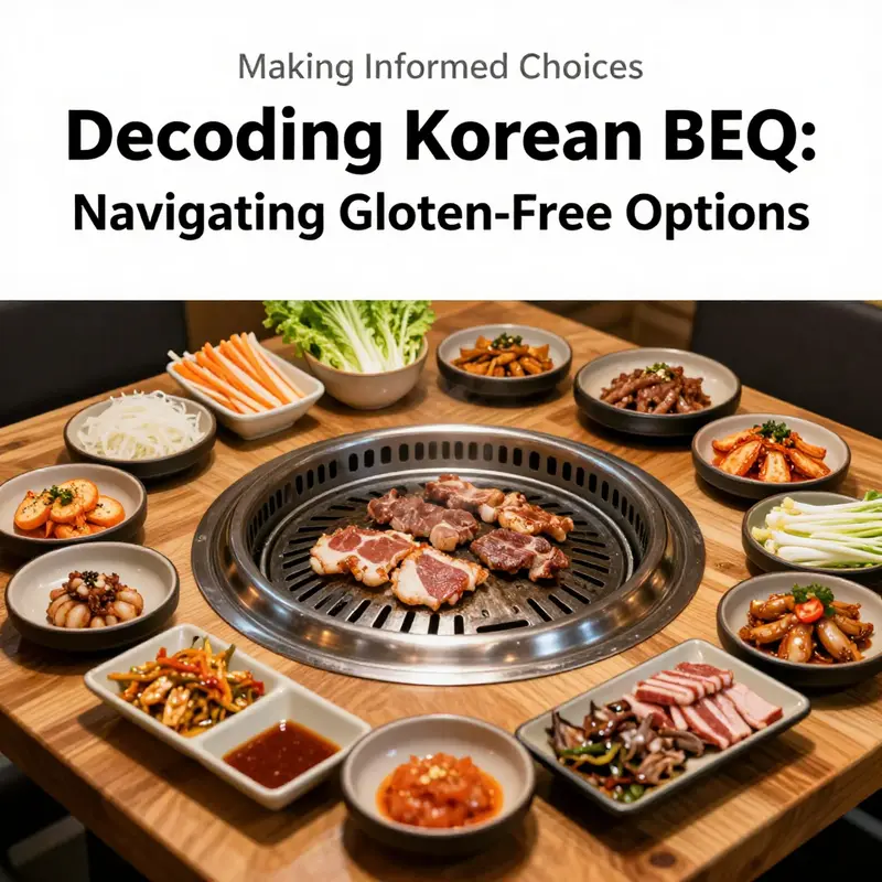 Ingredients commonly used in Korean BBQ that may contain gluten, such as soy sauce and marinades.