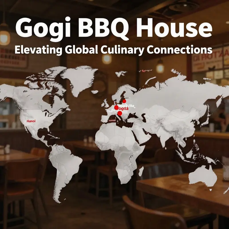 A visual representation of the global locations of Gogi BBQ House.