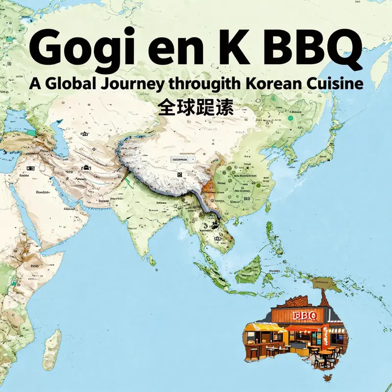 A visual representation of Gogi en K BBQ’s global locations.