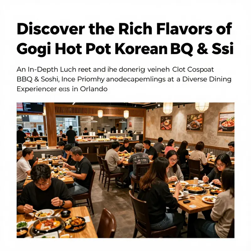 A panoramic view of diners at Gogi Hot Pot enjoying a buffet meal in a lively environment.
