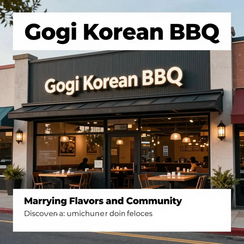 Gogi Korean BBQ's exterior showcasing its modern architecture and inviting atmosphere.