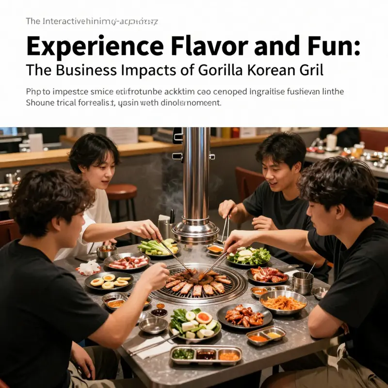 Customers engaging in the interactive grilling experience at Gorilla Korean Grill, enhancing their meal with hands-on fun.