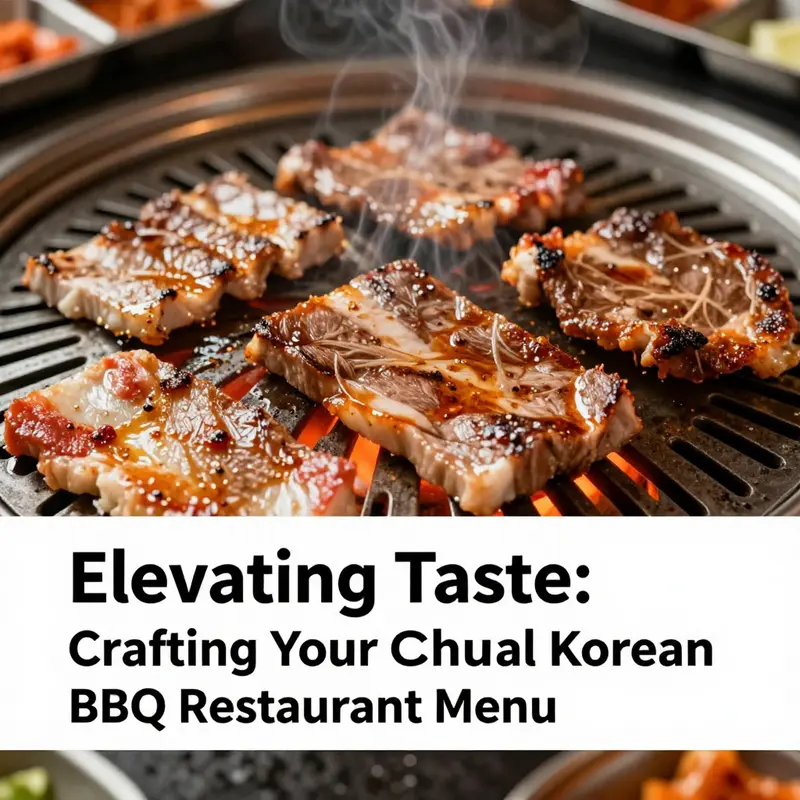 A diverse selection of meats being grilled, showcasing the primary attraction of a charcoal Korean BBQ restaurant.