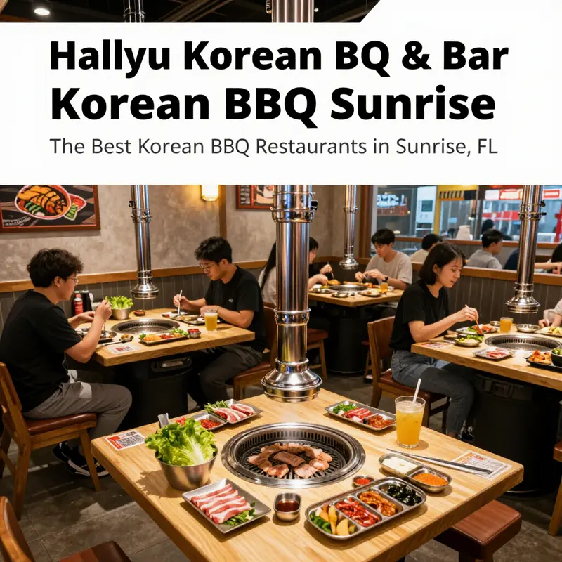 The bustling interior of Hallyu Korean BBQ & Bar, showcasing the authentic dining experience.
