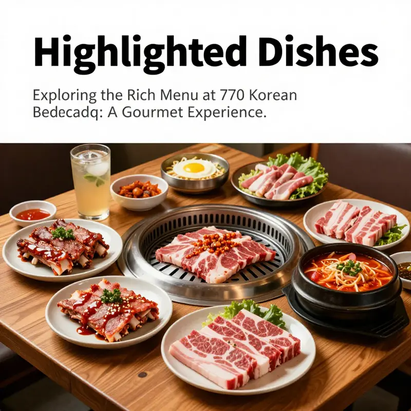 A tempting array of highlighted dishes available at 770 Korean BBQ, showcasing the restaurant’s premium offerings.