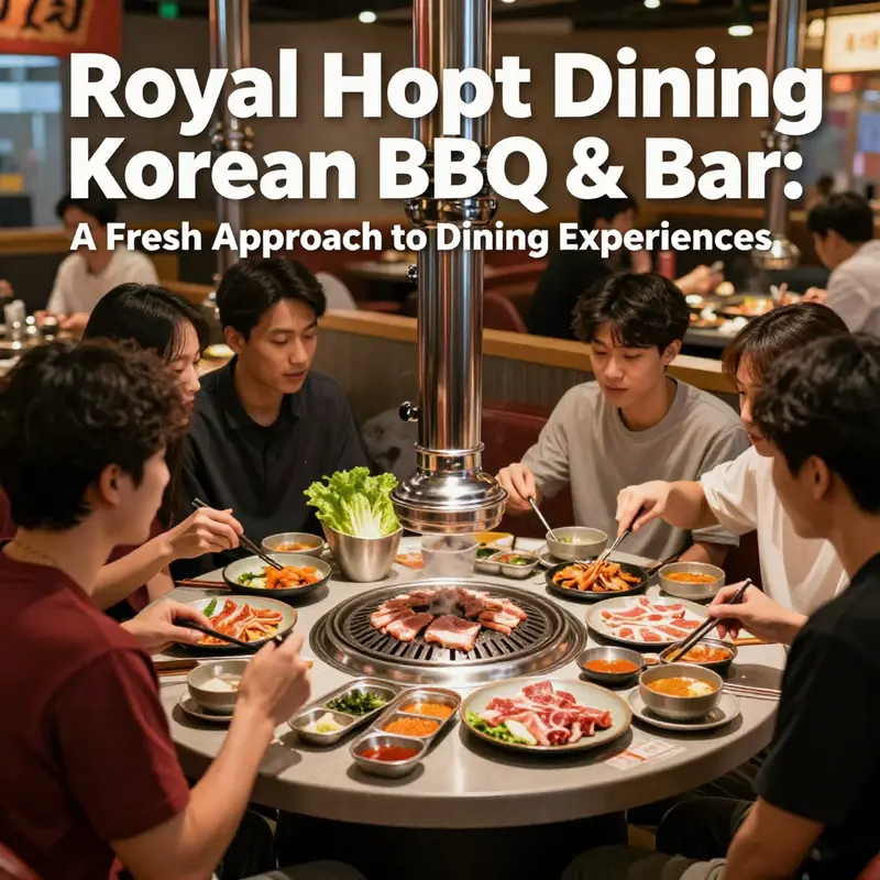 Guests enjoy communal grilling at Royal Hotpot Korean BBQ & Bar, emphasizing interaction and shared experiences.