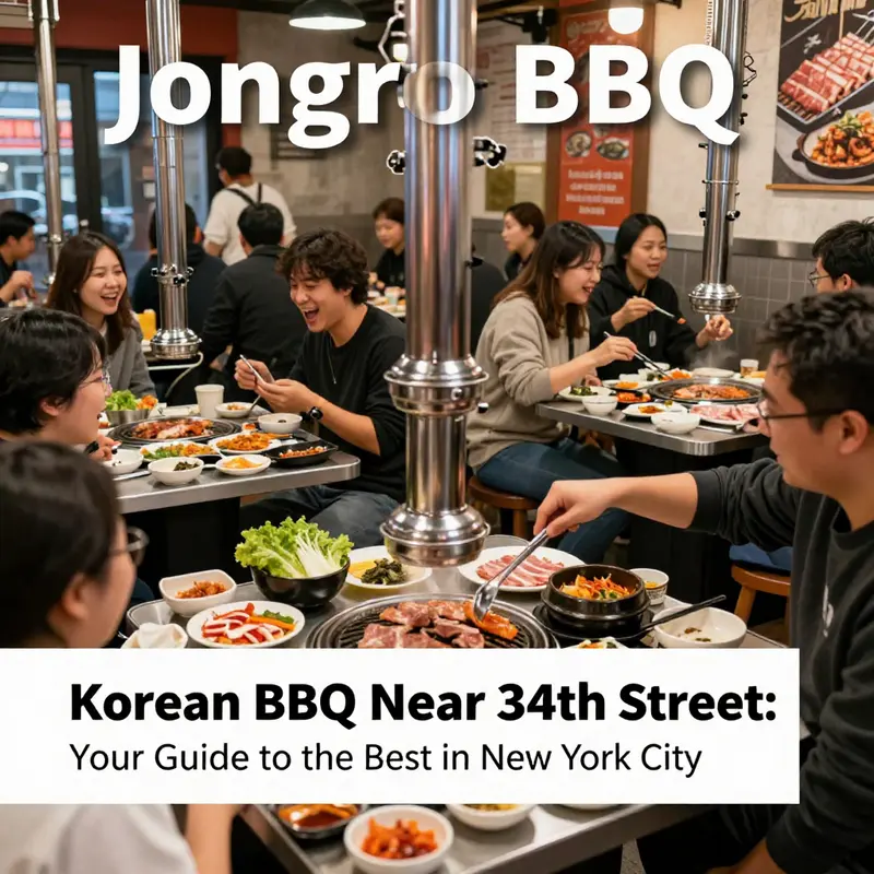 Diners enjoying the interactive grilling experience at Jongro BBQ, a favorite spot for Korean BBQ lovers.