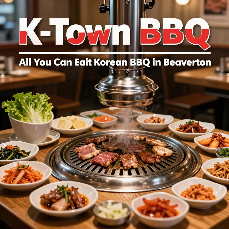Sizzling meats ready to serve at K-Town BBQ in Beaverton.