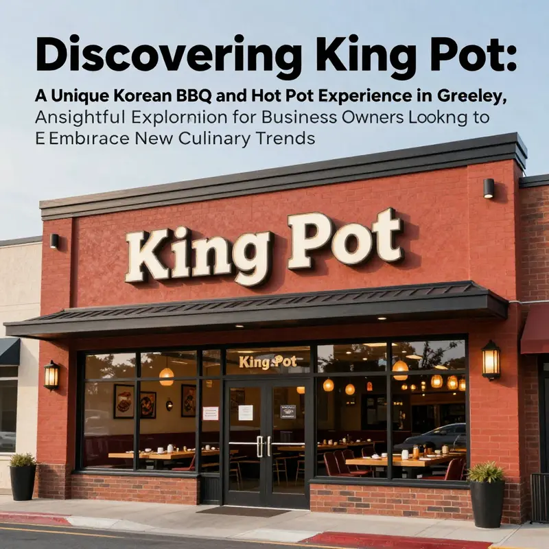 Outside view of King Pot restaurant in Greeley, showcasing its contemporary design and welcoming entrance.